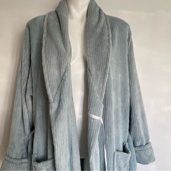 Simple Pleasures Ribbed Soft Cozy Warm Robe 1X - Picture 3 of 9